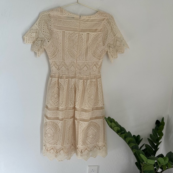 POLAGRAM Lace Boho Dress Small Petite - Picture 6 of 6